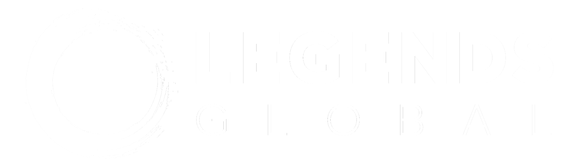 Legends Global logo in white text on transparent background